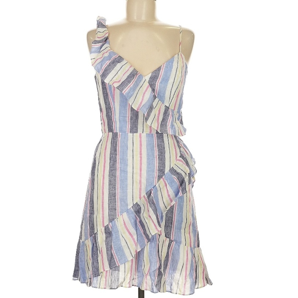 Parker Blue Gray One Shoulder Sundress Wedding Guest - Picture 2 of 4